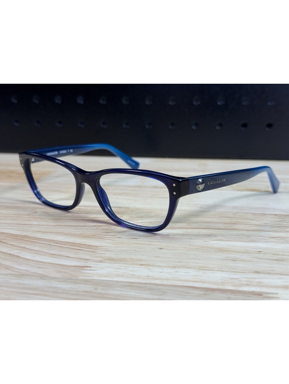 Coach HC 6082 5352 Square Crystal Navy Blue Eyeglasses Optical Frame 53-17-135